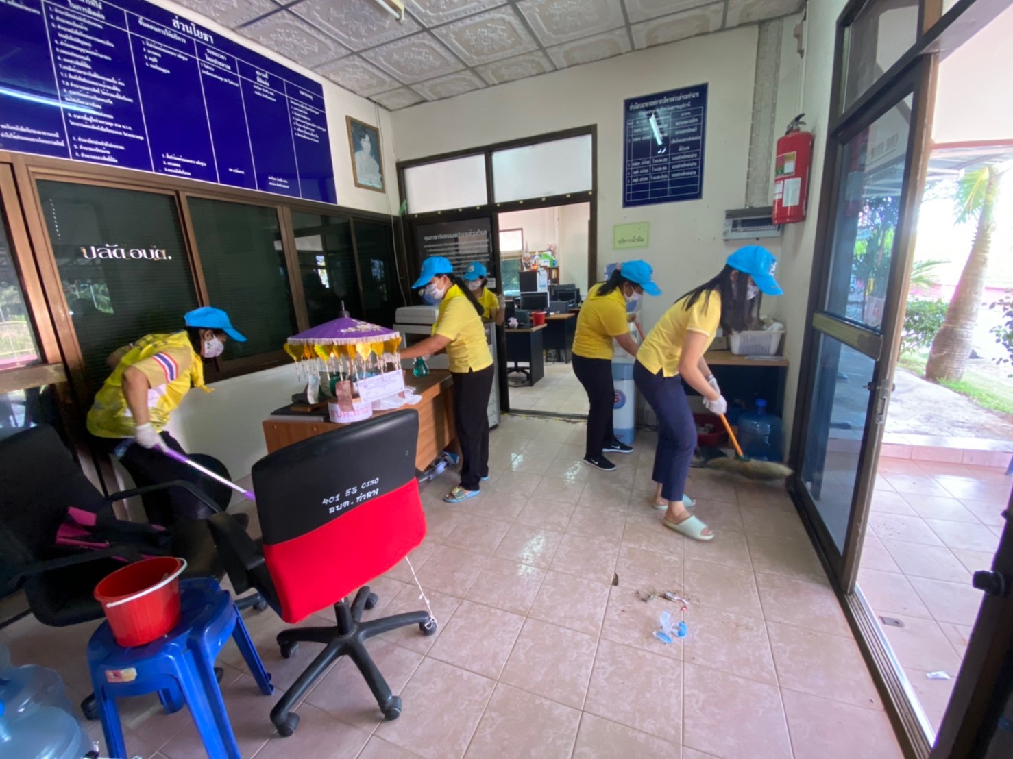 โครงการ Big Cleanning Dayเพื่อป้องกันการระบาดของโรคติดเชื้อไวรัสโคโรน่า 2019 ของ อบต.ท่าฉาง